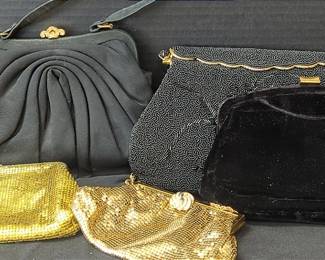 Vintage Black And Gold Evening Bags