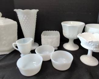 Milk Glassware Set Fire King Pieces