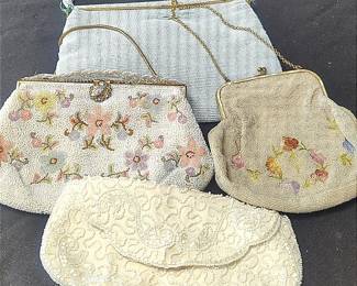 Spring Themed Vintage Beaded Handbags