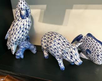 More Herend style animal figurines