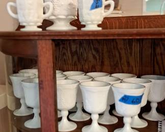 Large selection of Westmoreland milk glass