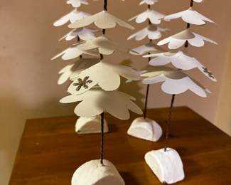 Group of adorable miniature Christmas trees