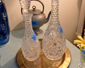 Cut glass decanters