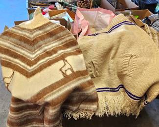 Wool ponchos.
