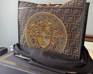 Brand new Fendi x Versace Fendace Sunshine Tote. Exclusive collaboration. Own a piece of fashion history. 