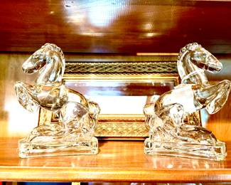 Vintage crystal horses