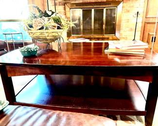 Large double shelf coffee table