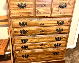 Vintage tallboy dresser