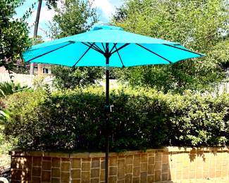 Aqua umbrella and stand