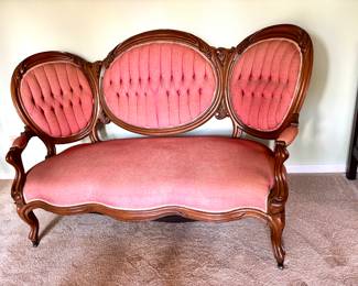 Vintage Victorian parlor sofa