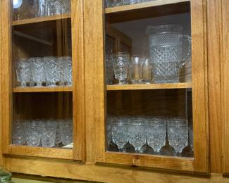 They are from goblets wine glasses cut crystal pitchers