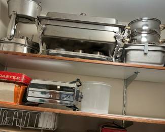 Very nice collection of chasing dishes servers