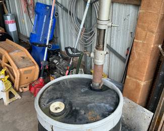 A drum with an electric pump