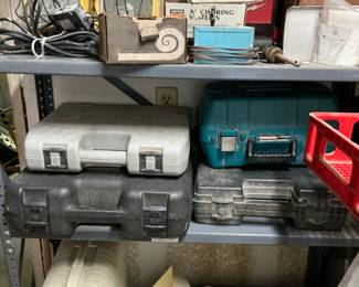 Collection of battery operated and corded tool all tools work, and in the boxes