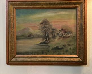 Beautiful oil painting, frame dated 1883