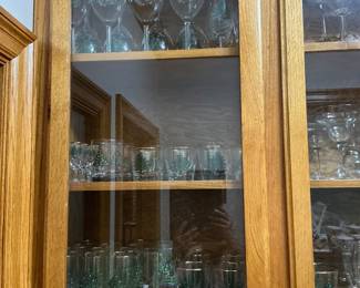 In this particular cabinet or the matching glasses for our Christmas pattern of dishes