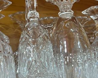 Gorgeous cut crystal wine glasses
