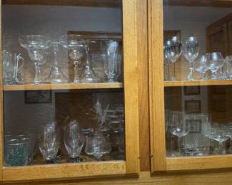 Full set of glassware with matching pitchers
