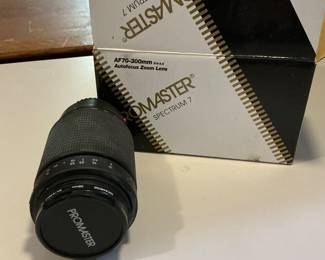 There are several different lens that we do not have a camera for