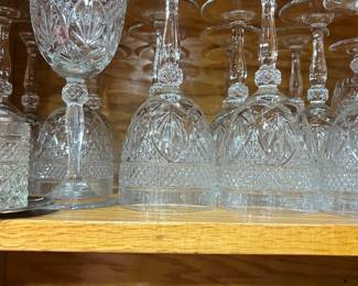 Beautiful crystal wine goblets