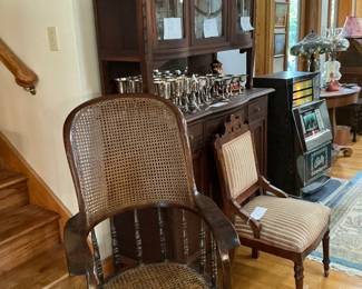 Beautiful caine office chair on rollers, 