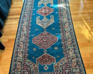 Beautiful blue, hand woven runner