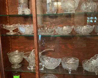 Crystal basis, baskets, wine, decanters