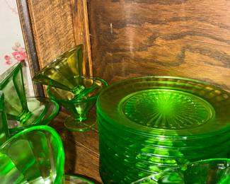Each piece glows under a black light