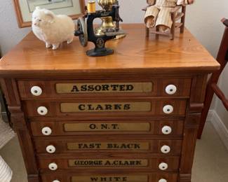Antique Spool Cabinet