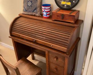 Child's size roll top desk