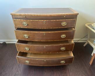 Baker Furniture Mahogany Bowfront Chest