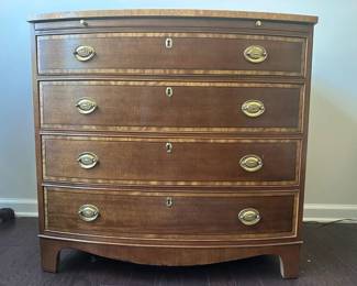 Baker Furniture Mahogany Bowfront Chest