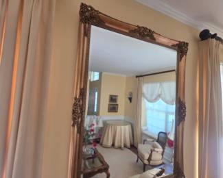 Large vintage gilded mirror 