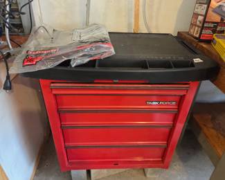 #153	Task Force Rolling Work Bench w/5 drawers (wheels included but not currently attached) 27x18x36	 $110.00 