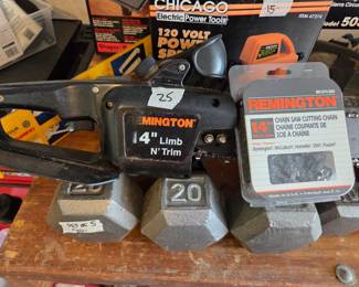 #149	Remington 14" Limb & Trim Chain Saw  w/extra chain	 $25.00 
