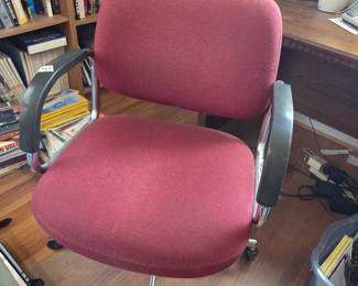 #63	Office Chair Burgandy Fabric	 $25.00 
