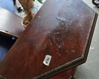 #184	Half Wood Entry Table (top has finish issues and watermark) - 26x13x25	 $45.00 
