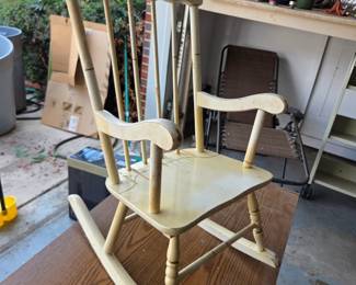 #183	Cream Painted Kids Rocker (as is some finish)	 $25.00 
