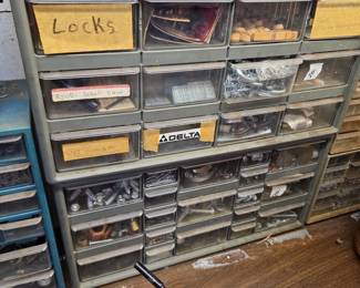 #104	Plastic Hardware Cabinet - Lt. Gray 12 drawers	 $20.00 
