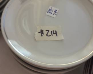 #214	United Airlines Set of 7 6" Bread Plates	 $35.00 

