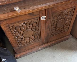 #130	Laminate 2 Door End Table (as is finish) - 24x24x18	 $20.00 
