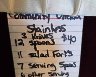 #208	Community by Oneida Mixed Set in Box	 $40.00 
