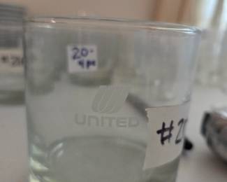 #217	Set of 4 pc United Airlines Etched High Ball Glasses	 $20.00 

