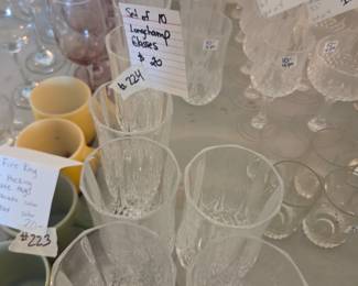 #224	Set of 10 Longchamp Glasses	 $20.00 
