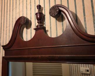 #36	Wood Rectangular Mirror - 22x43 (as is small chip on bottom)	 $30.00 
