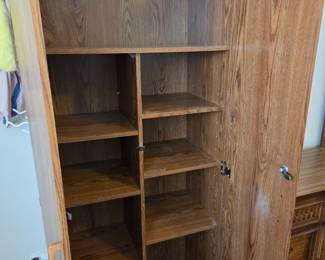 #60	Laminate Storage Cabinet w/2 doors & 7 Shelves - 30x17x71	 $75.00 
