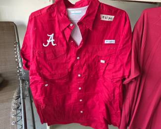#167	Antigua Size Large Alabama Embroidered Shirt,  and Columbia Alabama Embroidered Shirt Size Large	 (both) $30.00 