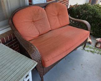 #71	Brown Plastic Loveseat - 56" W	 $60.00 
