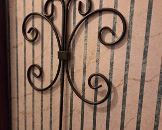 #35	Set of 2 Metal Wall Sconces (missing glass holders) - sold as a pair - 16" Tall	 $20.00 
