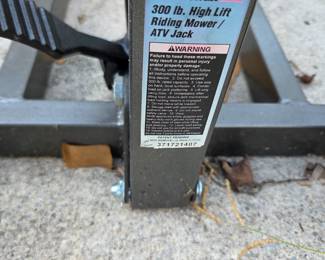 #235	300 Pound Pittsburgh Riding Mower/ATV Jack	 $125.00 

